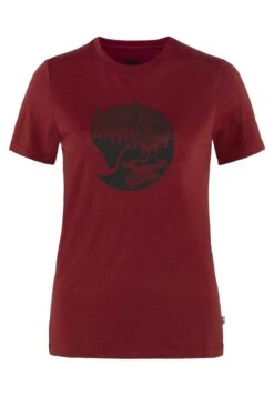 FJÄLLRÄVEN Abisko - T-Shirt Print - Pomegranate Red Darknavy