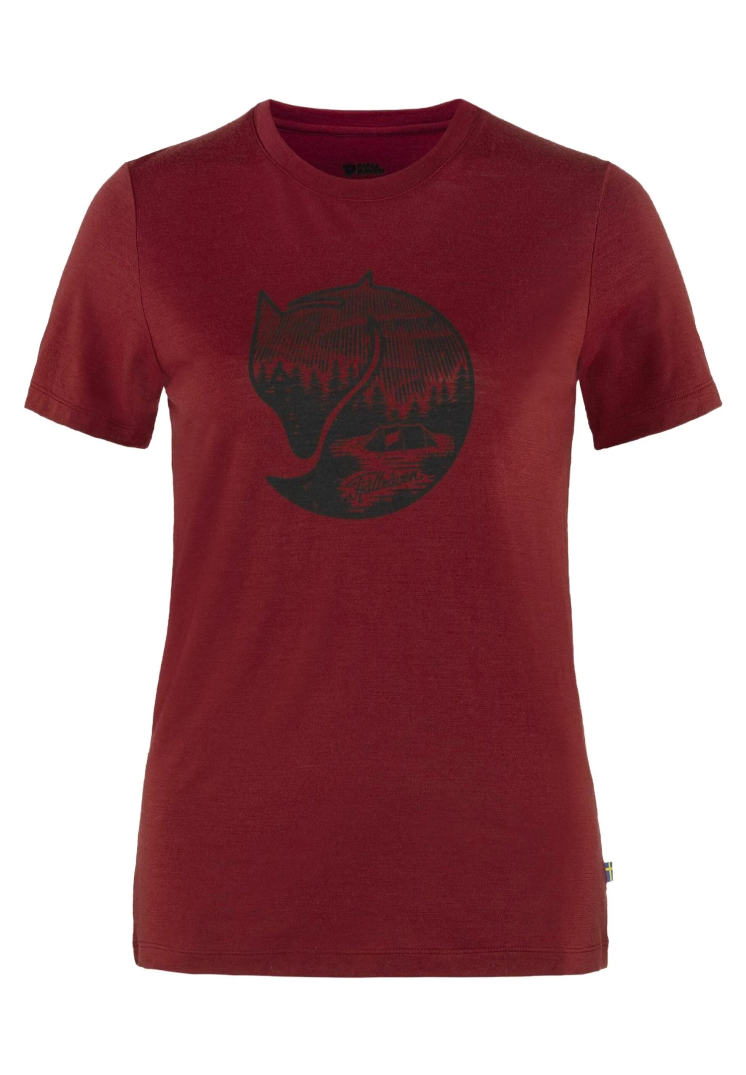 FJÄLLRÄVEN Abisko - T-Shirt Print - Pomegranate Red Darknavy 1 FJÄLLRÄVEN Abisko - T-Shirt Print - Pomegranate Red Darknavy