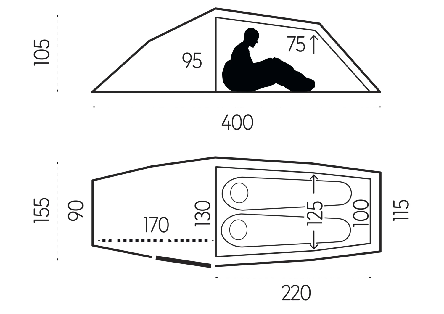 FJÄLLRÄVEN Fjällräven Abisko Shape 2 Tent - Sand 2 FJÄLLRÄVEN Fjällräven Abisko Shape 2 Tent - Sand - Afbeelding 2