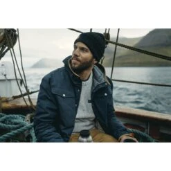 FJÄLLRÄVEN Fjällräven Byron Gebreide Muts - Deep Sea -Fjällräven fjaellraeven byron hat deep sea 6 1505634