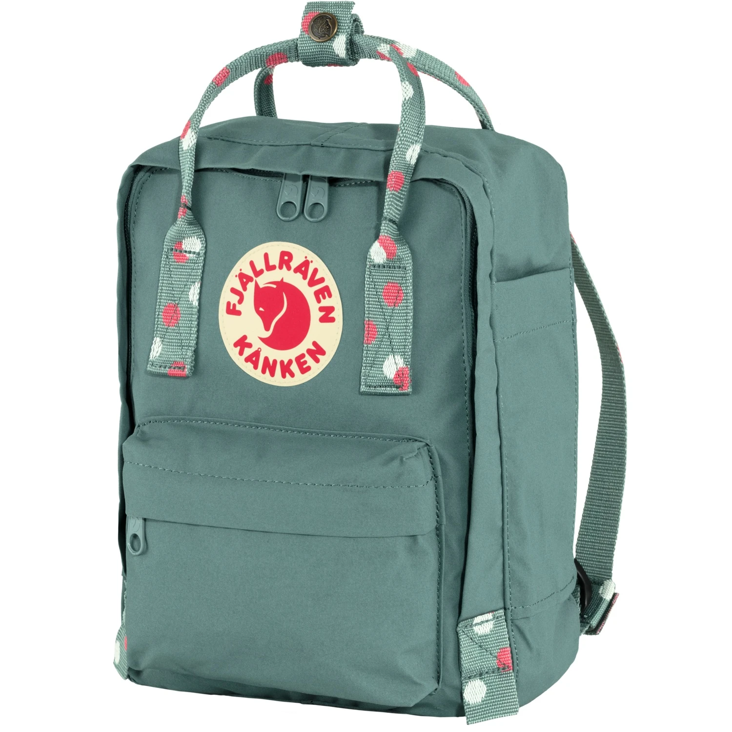 FJÄLLRÄVEN Fjällräven Kånken Mini Rugzak - Frost Green/confetti Pattern 1 FJÄLLRÄVEN Fjällräven Kånken Mini Rugzak - Frost Green/confetti Pattern