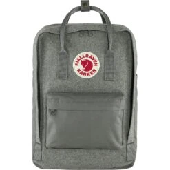 FJÄLLRÄVEN Fjällräven Kanken Re-Wool Laptop 15" Rugzak - Granite Grey -Fjällräven fjaellraeven kanken re wool laptop 15 backpack granite grey 1 1025464
