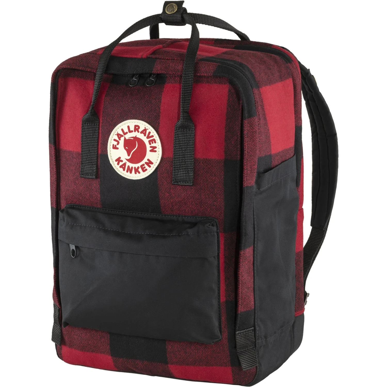FJÄLLRÄVEN Fjällräven Kanken Re-Wool Laptop 15" Rugzak - Red-black 1 FJÄLLRÄVEN Fjällräven Kanken Re-Wool Laptop 15" Rugzak - Red-black