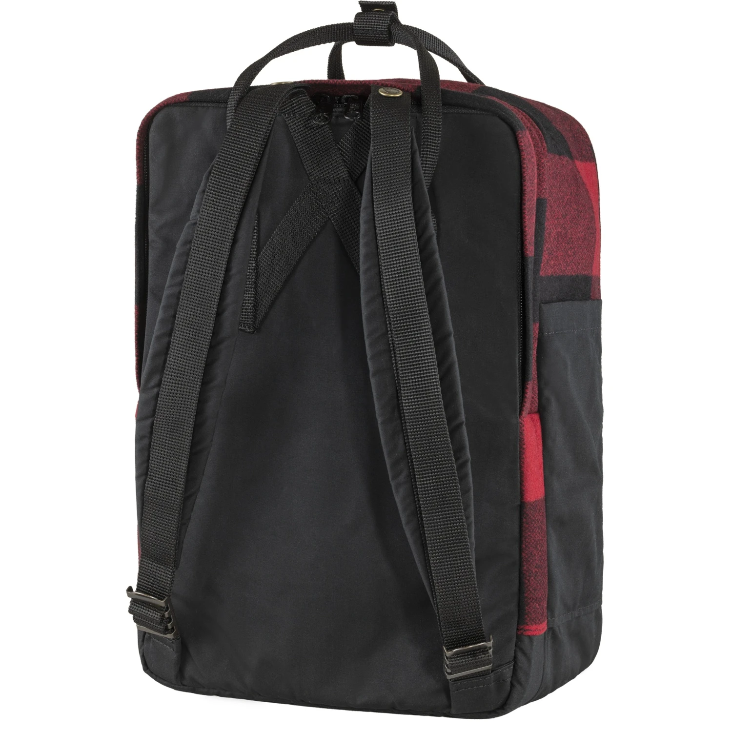 FJÄLLRÄVEN Fjällräven Kanken Re-Wool Laptop 15" Rugzak - Red-black 2 FJÄLLRÄVEN Fjällräven Kanken Re-Wool Laptop 15" Rugzak - Red-black - Afbeelding 2