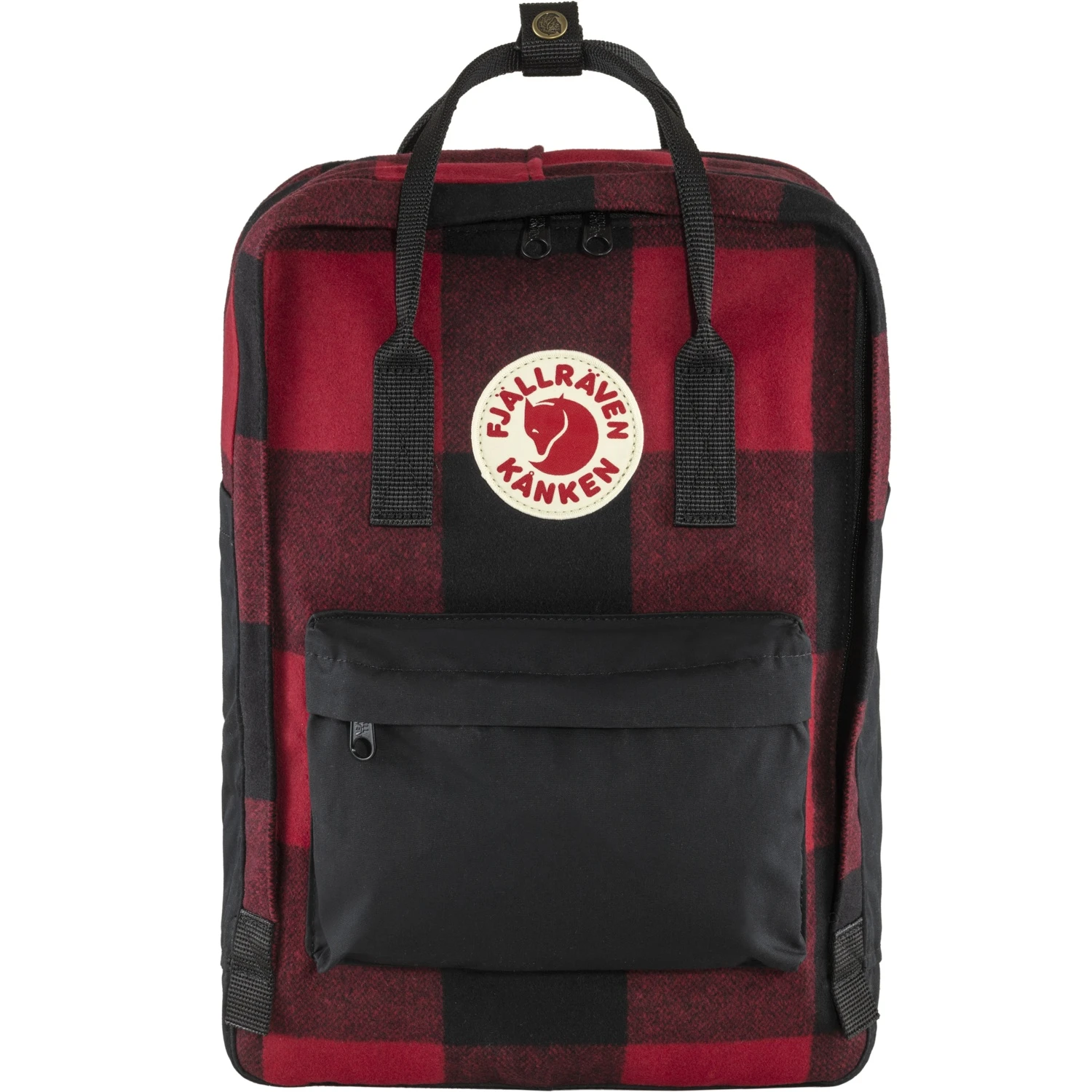 FJÄLLRÄVEN Fjällräven Kanken Re-Wool Laptop 15" Rugzak - Red-black 3 FJÄLLRÄVEN Fjällräven Kanken Re-Wool Laptop 15" Rugzak - Red-black - Afbeelding 3