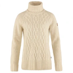 FJÄLLRÄVEN Women's Övik Cable Knit Roller Neck - Wollen Trui -Fjällräven fjaellraeven womens oevik cable knit roller neck wollen trui 2
