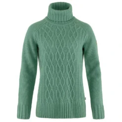 FJÄLLRÄVEN Women's Övik Cable Knit Roller Neck - Wollen Trui -Fjällräven fjaellraeven womens oevik cable knit roller neck wollen trui 3